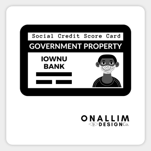 Social Credit Score Card Man #11 Magnet